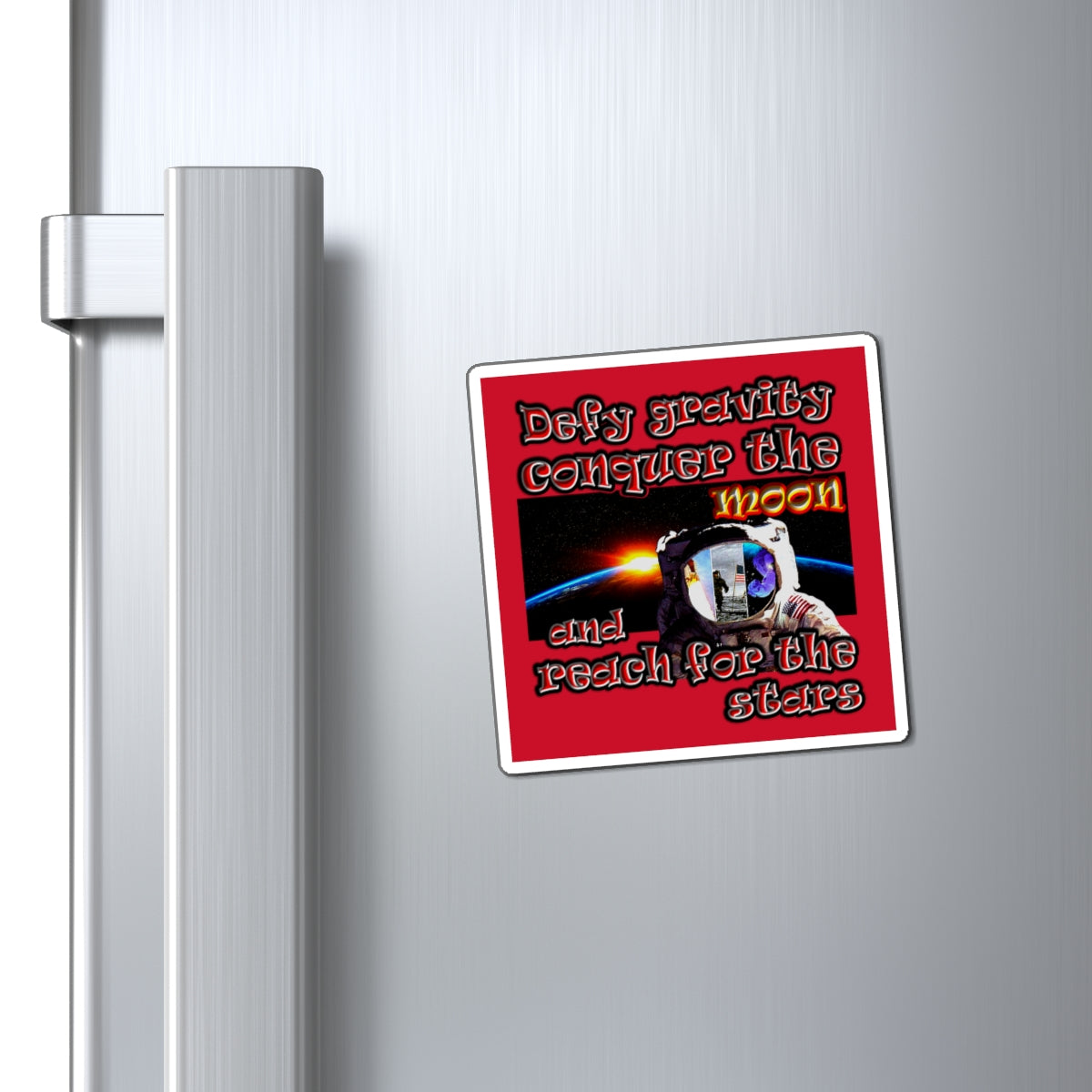 defy conquer reach - Magnets - (dark red)