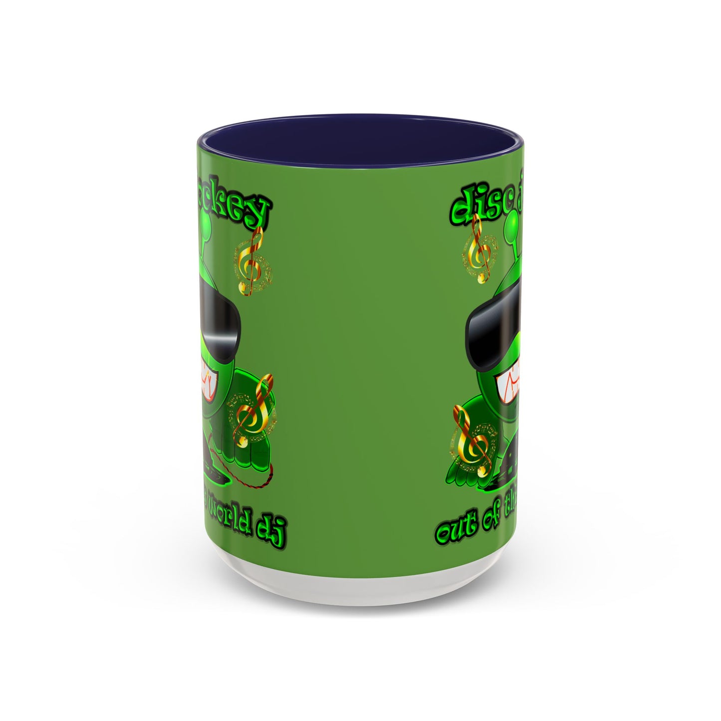 disc jockey - Accent Mug (green)