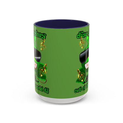 disc jockey - Accent Mug (green)