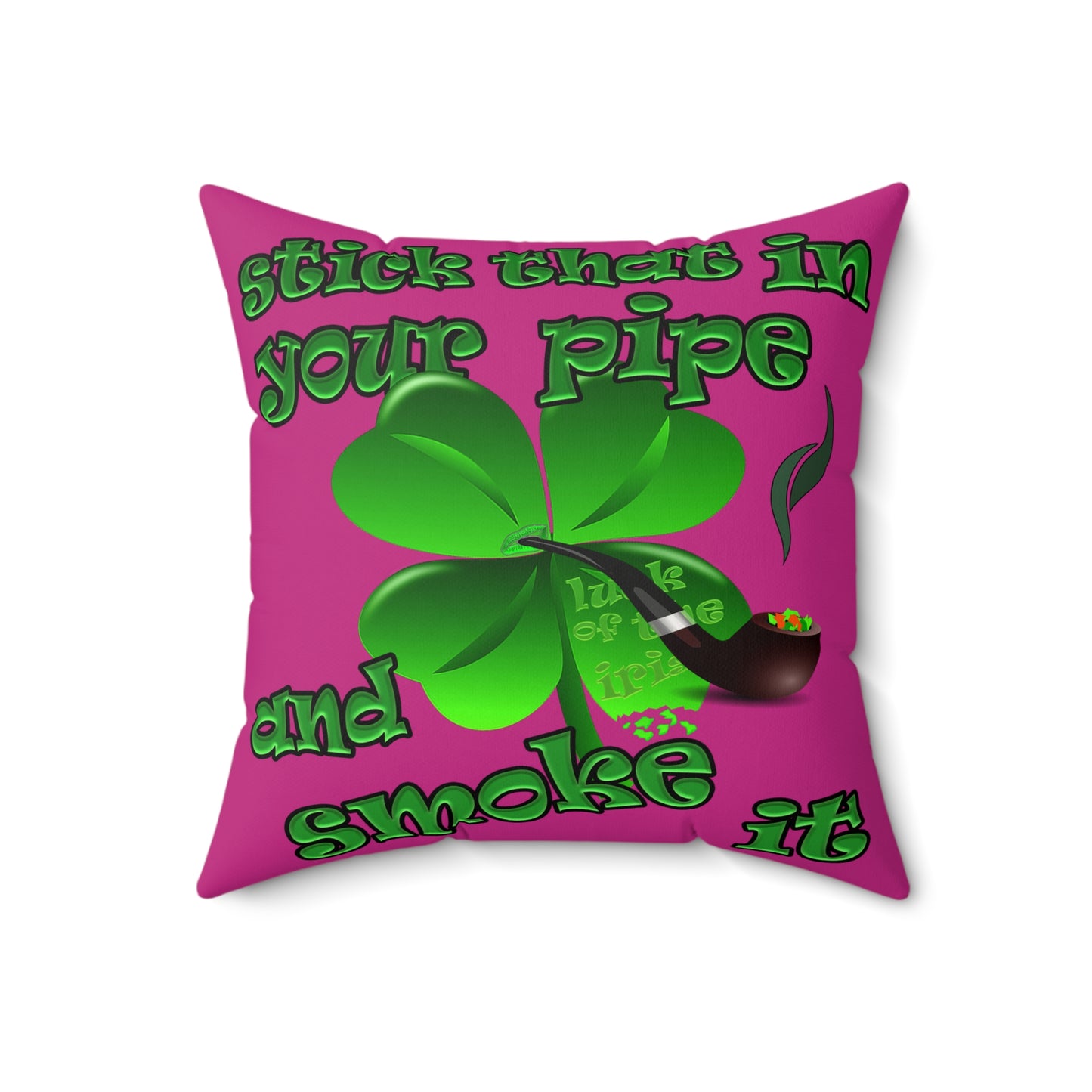 celtics logo - Faux Suede Square Pillow - (pink)