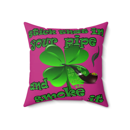 celtics logo - Faux Suede Square Pillow - (pink)