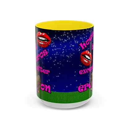 hoes b4 bros - Accent Mug ('snoops' background)