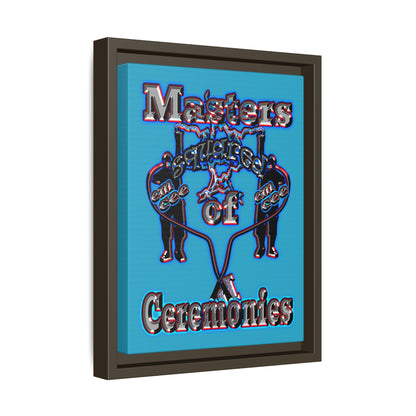em cee squared - framed canvas art (turquoise)