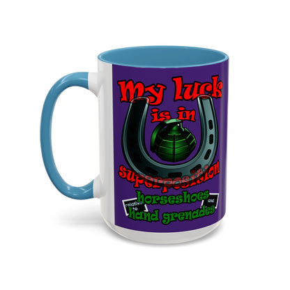 my luck - Accent Mug (purple)