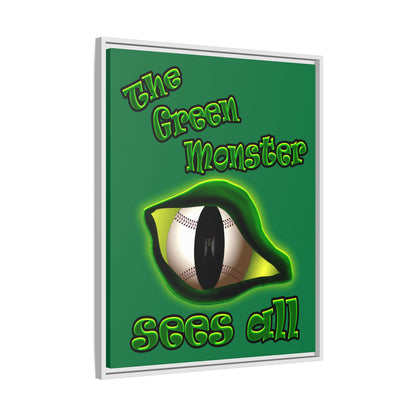 green monster - framed canvas art (dark green)