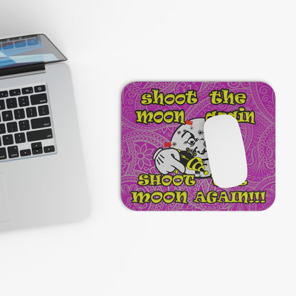 shoot the moon again - Mouse Pad (Rectangle) (pink swirl)