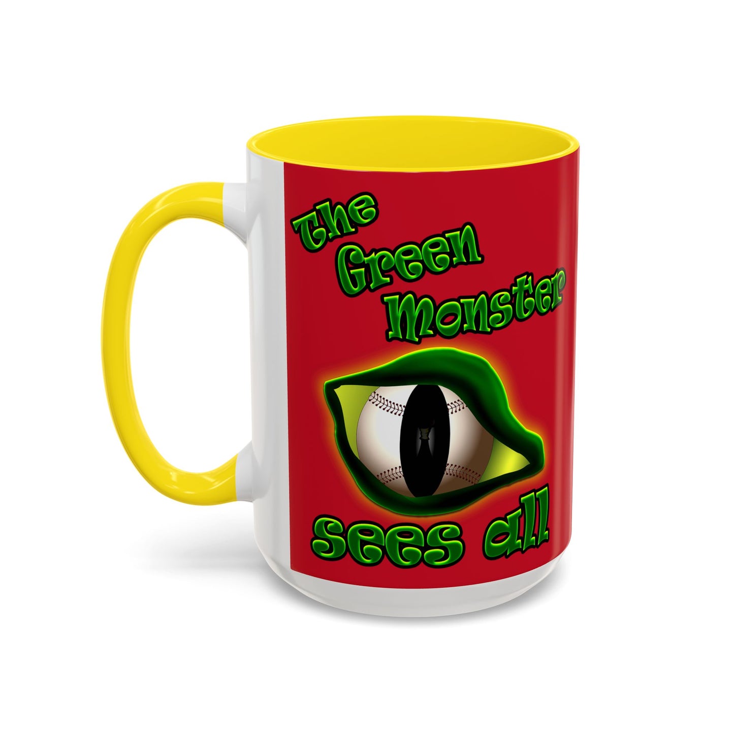 green monster - Accent Mug (dark red)