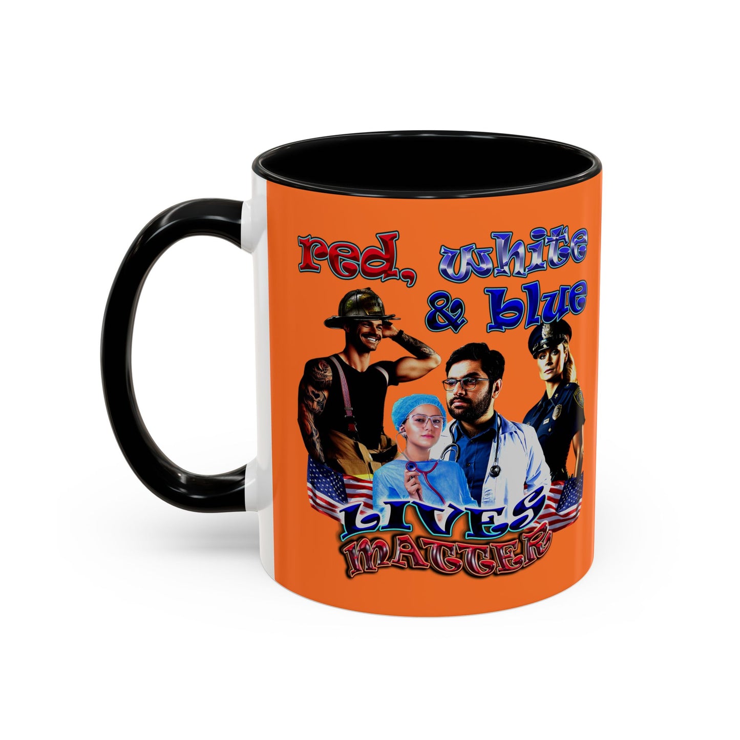 rw&b lives matter - Accent Mug (crusta)