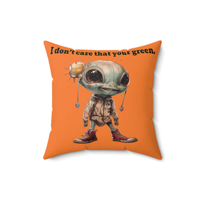 I don't care that your grey - Faux Suede Square Pillow - (crusta)