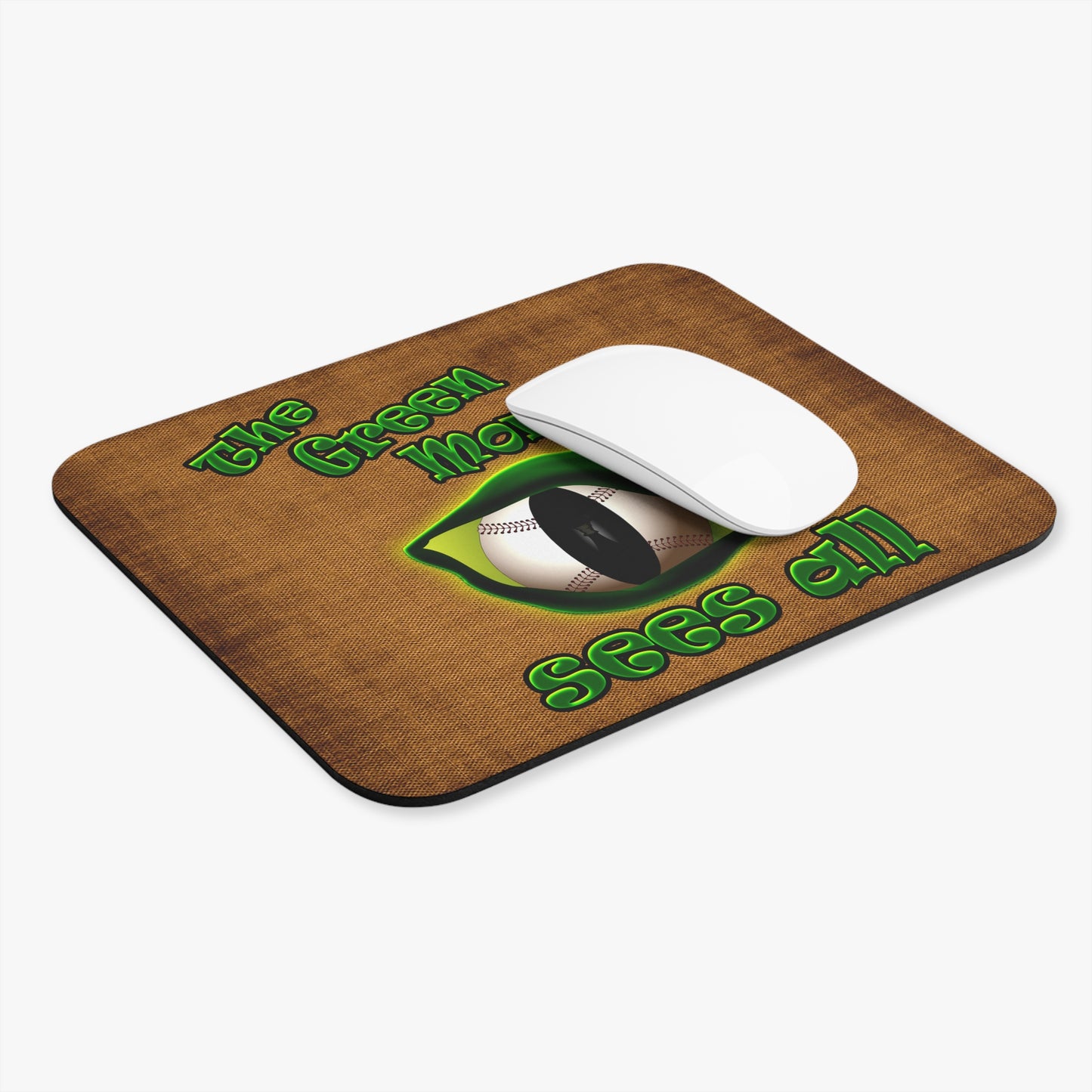 green monster - Mouse Pad (Rectangle) (brown papyrus)