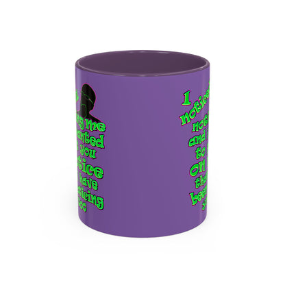 noticed you noticing - Accent Mug (light purple)
