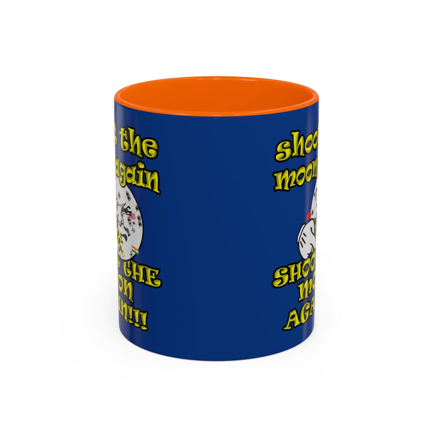 shoot the moon again - Accent Mug (dark blue)