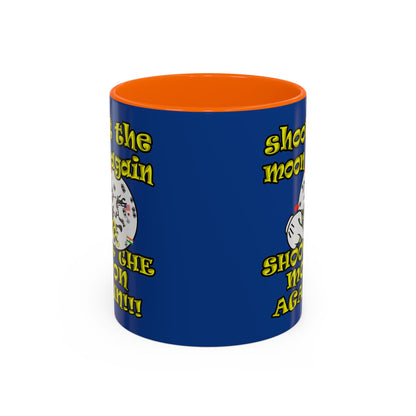 shoot the moon again - Accent Mug (dark blue)