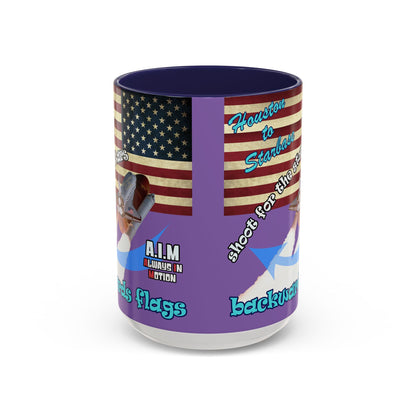 shoot for the stars - Accent Mug (light purple)