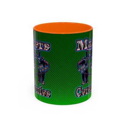em cee squared - Accent Mug (logo green)