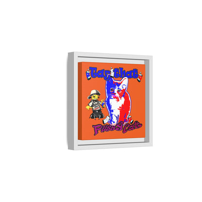 tag that - framed canvas art (orange)