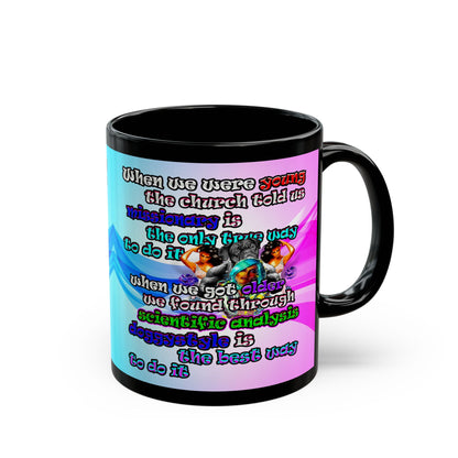 doggystyle - Black Mug (light blue-pink wave)