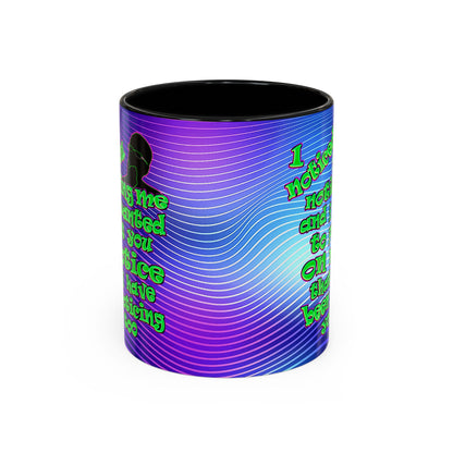 noticed you noticing - Accent Mug (purple wave)