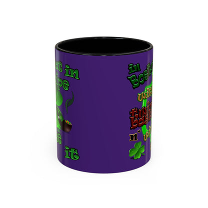 celtics logo - Accent Mug (purple)