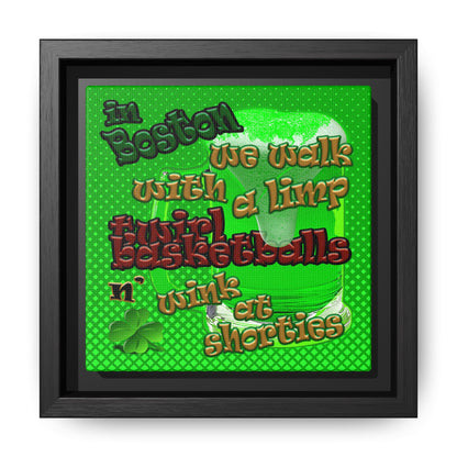 celtics logo - framed canvas art (logo green)