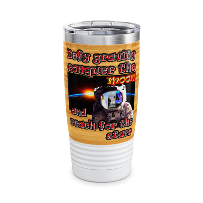 defy conquer reach - Ringneck Tumbler, 20oz (butterscotch wood finish)