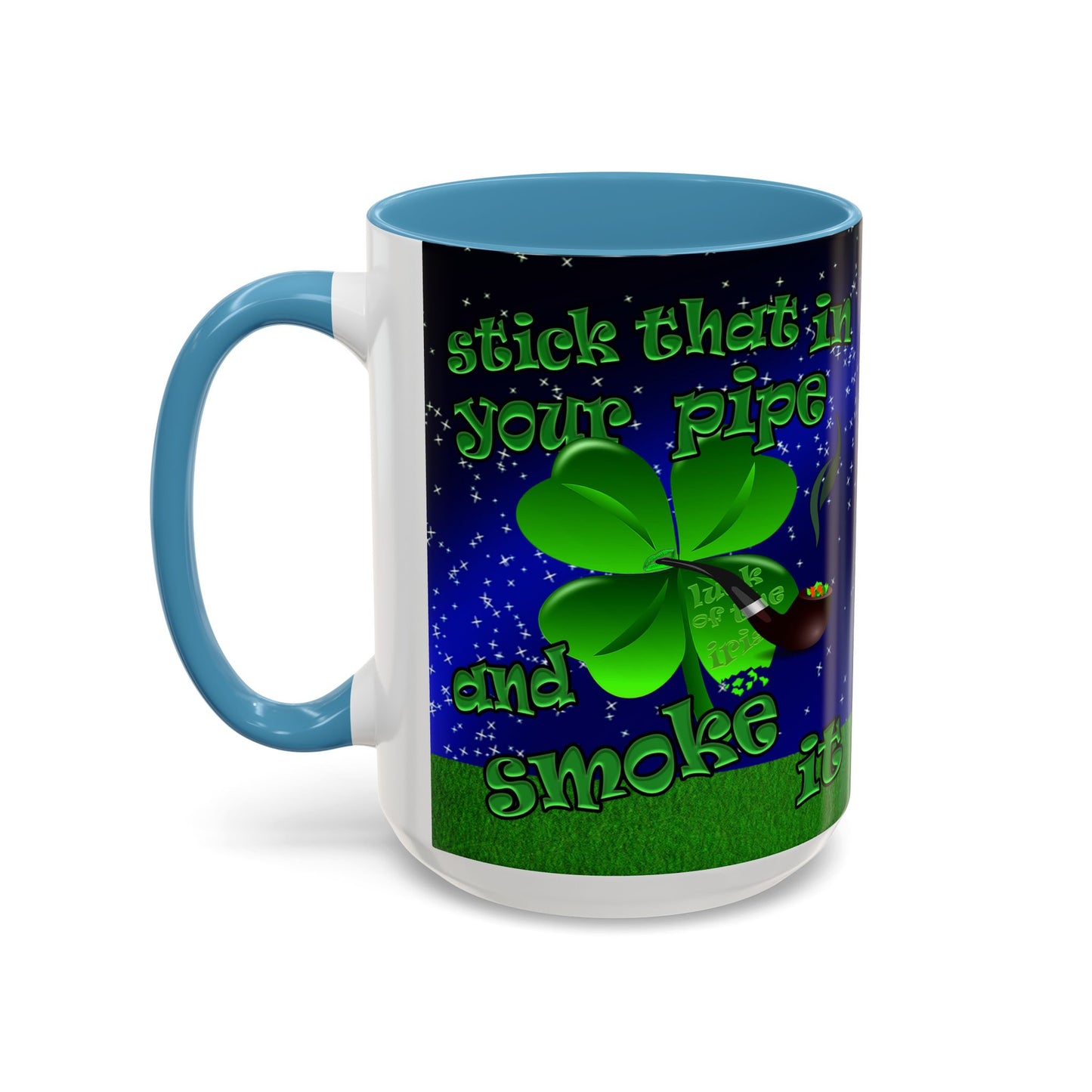 celtics logo - Accent Mug ('snoops' background)