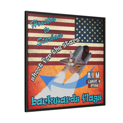 shoot for the stars - framed canvas art (burnt orange)
