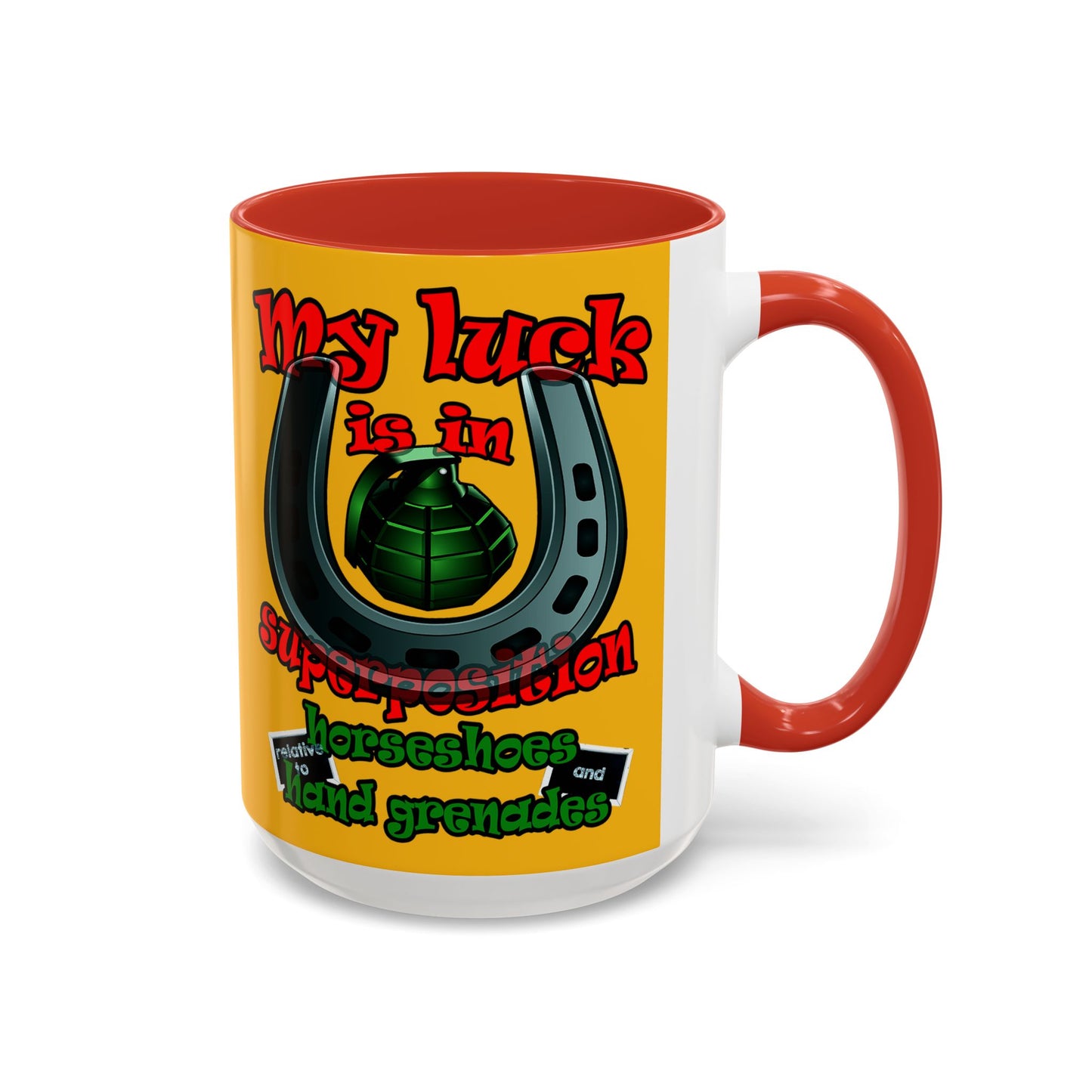 my luck - Accent Mug (yellow)