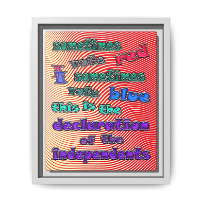 declaration of the independents - framed canvas art (yellow-orange wave)