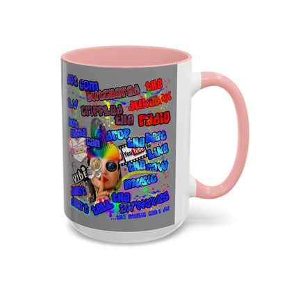 drop the beat - Accent Mug (grey)