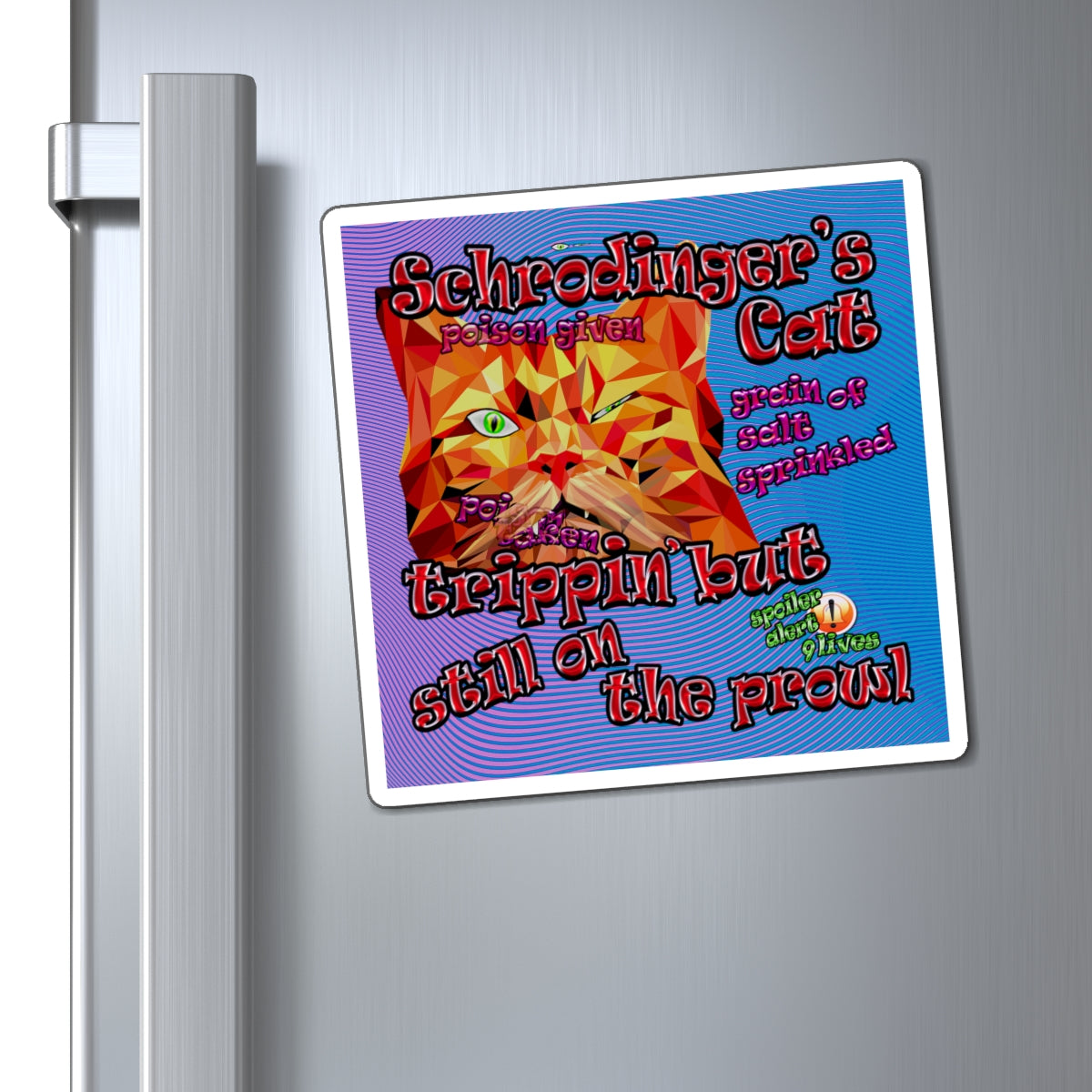 schrodinger's cat - Magnets - (light blue-purple wave)