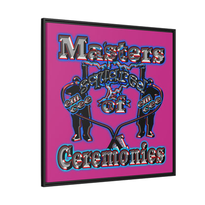 em cee squared - framed canvas art (pink)