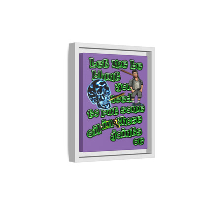 og - framed canvas art (light purple)