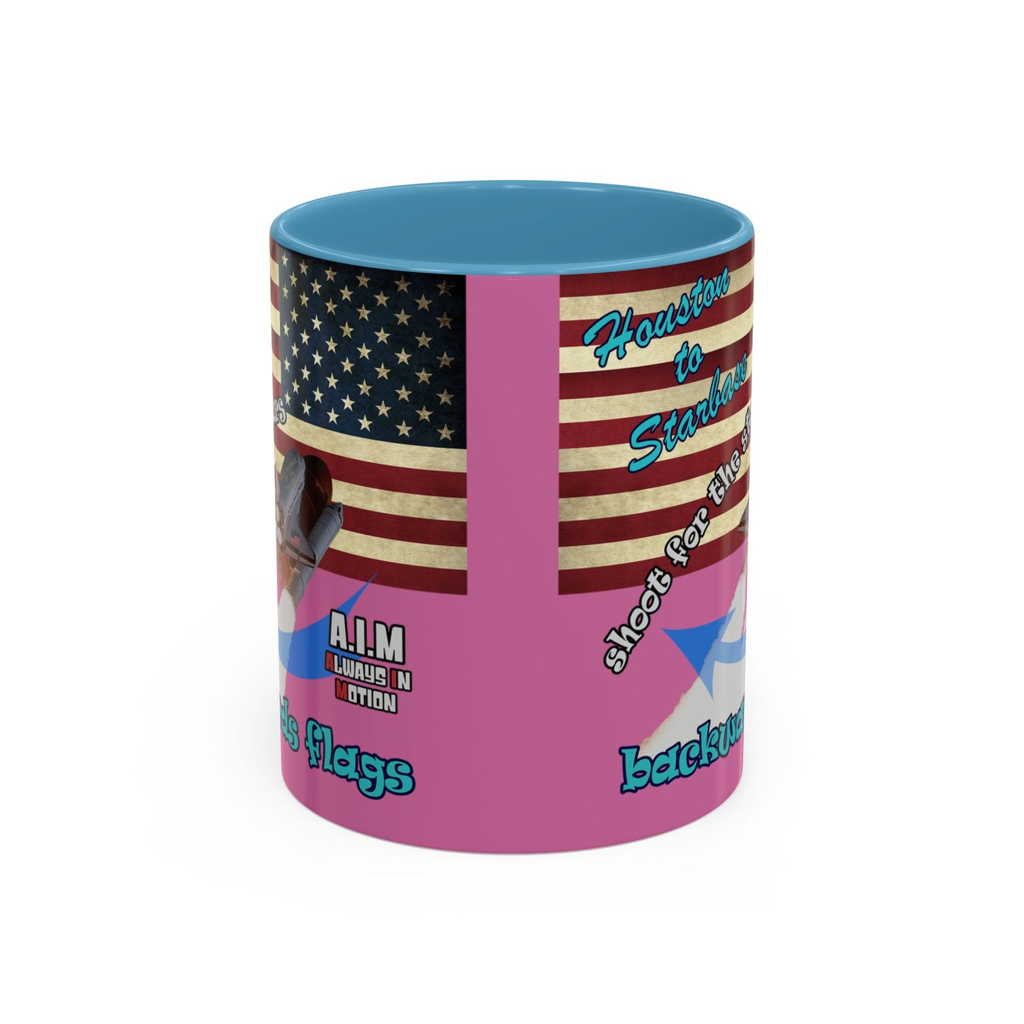 shoot for the stars - Accent Mug (light pink)