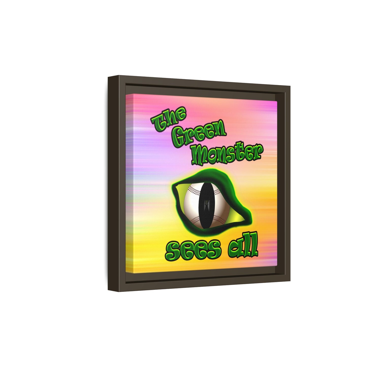 green monster - framed canvas art (color blur)