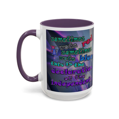declaration of the independents - Accent Mug (grey-pink wave)