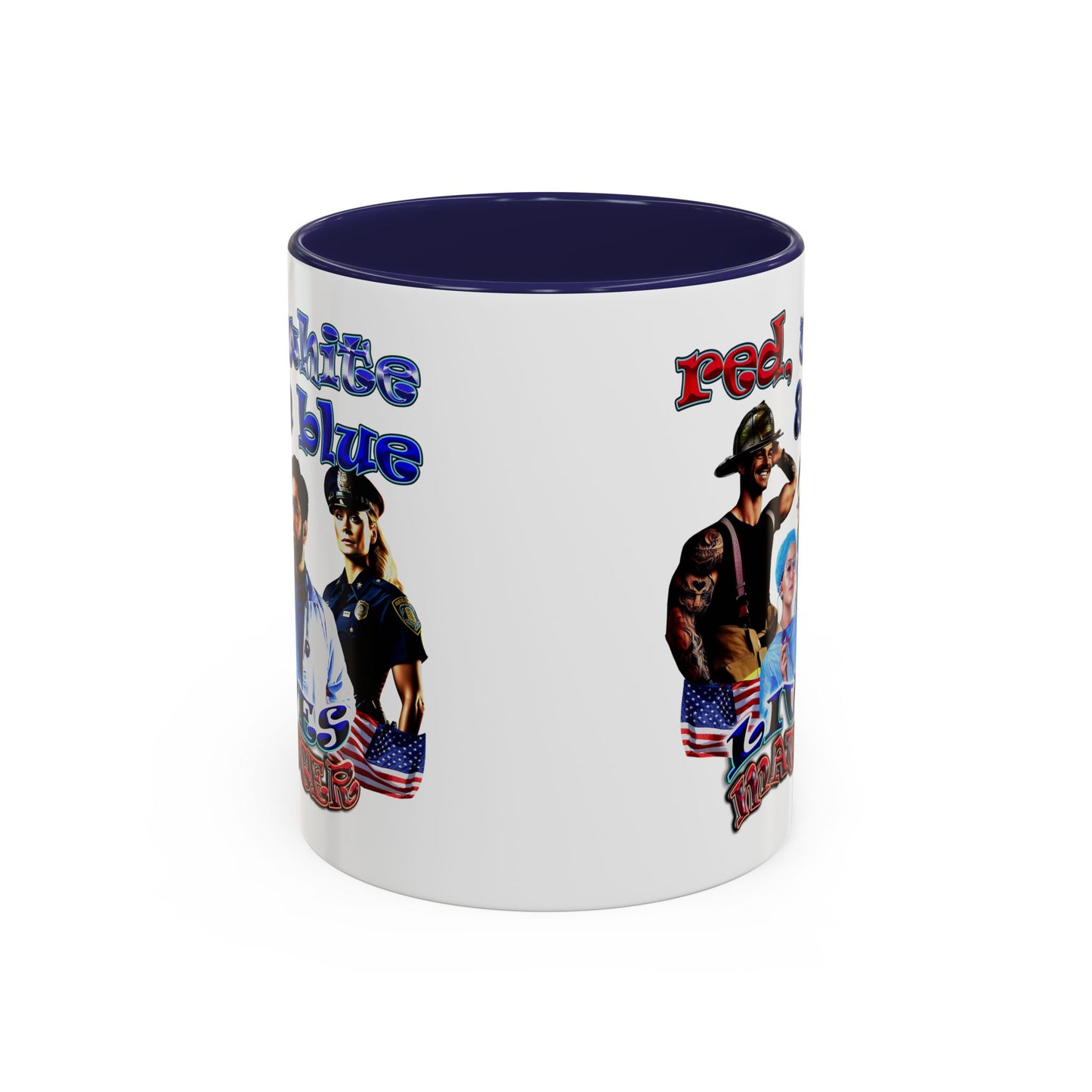 rw&b lives matter - Accent Mug (white)