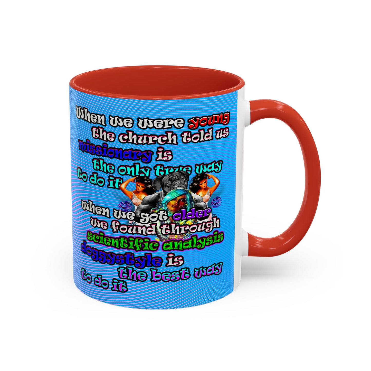 doggystyle - Accent Mug (light blue-purple wave)