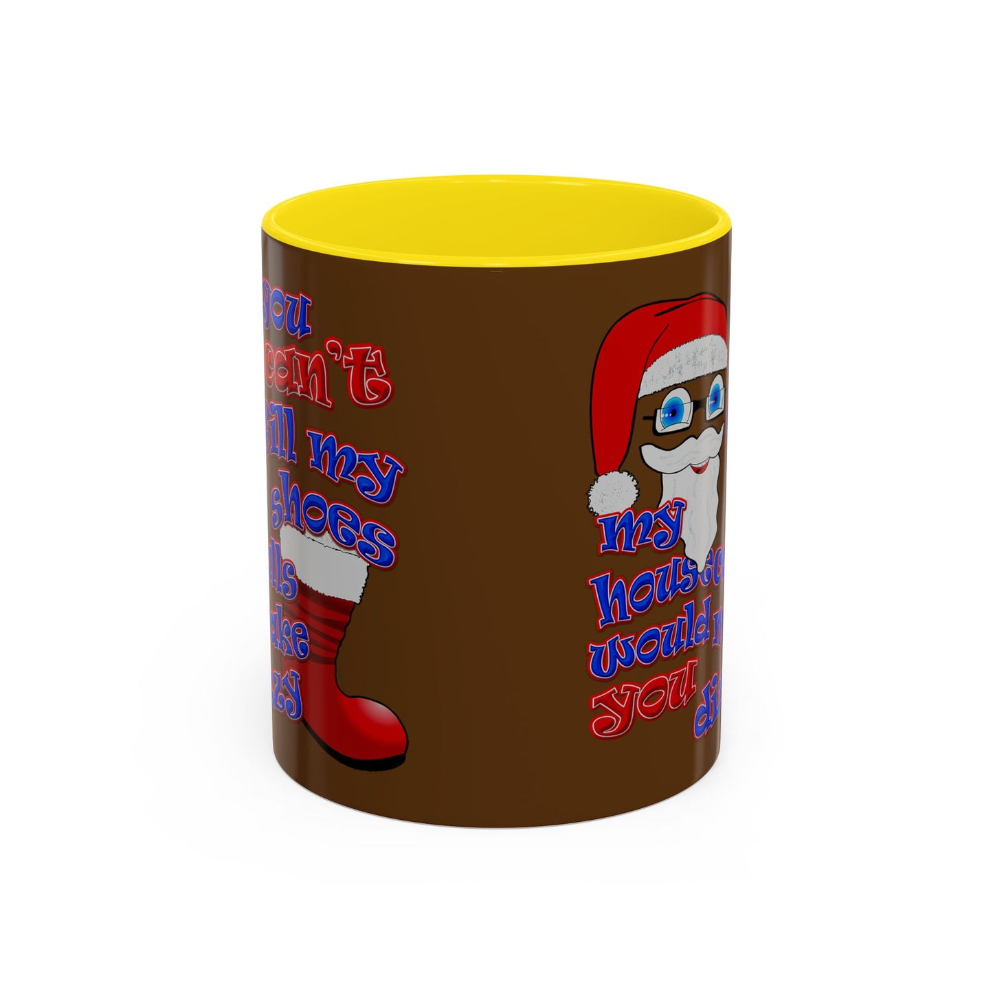 santa's shoes - Accent Mug (brown)