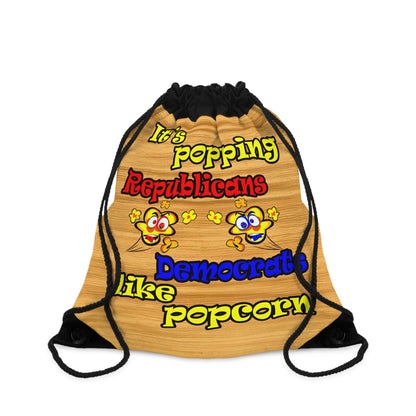 popping like popcorn - Drawstring Bag (butterscotch wood finish)