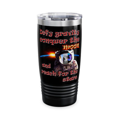defy conquer reach - Ringneck Tumbler, 20oz (black)