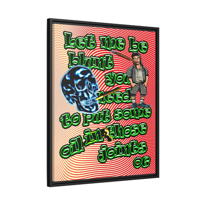 og - framed canvas art (yellow-orange wave)