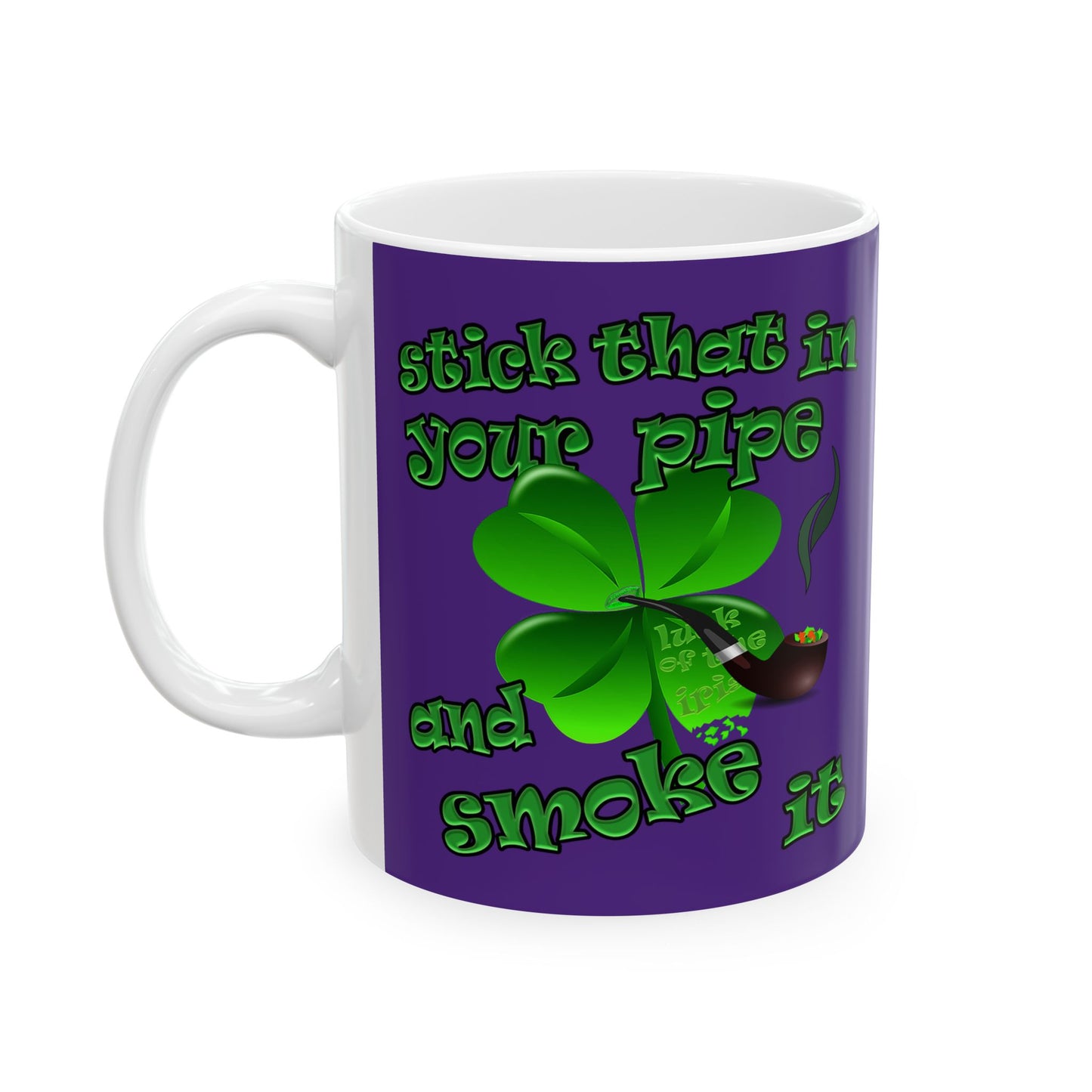 celtics logo - White Mug (purple)