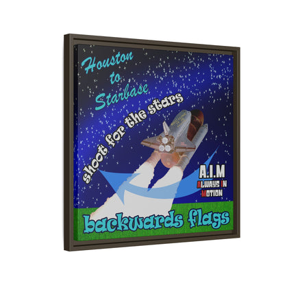 shoot for the stars - framed canvas art ('snoops' background)