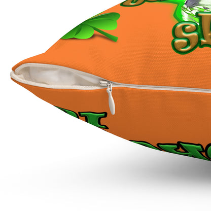 celtics logo - Spun Polyester Square Pillow - (crusta)