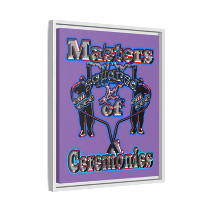 em cee squared - framed canvas art (light purple)