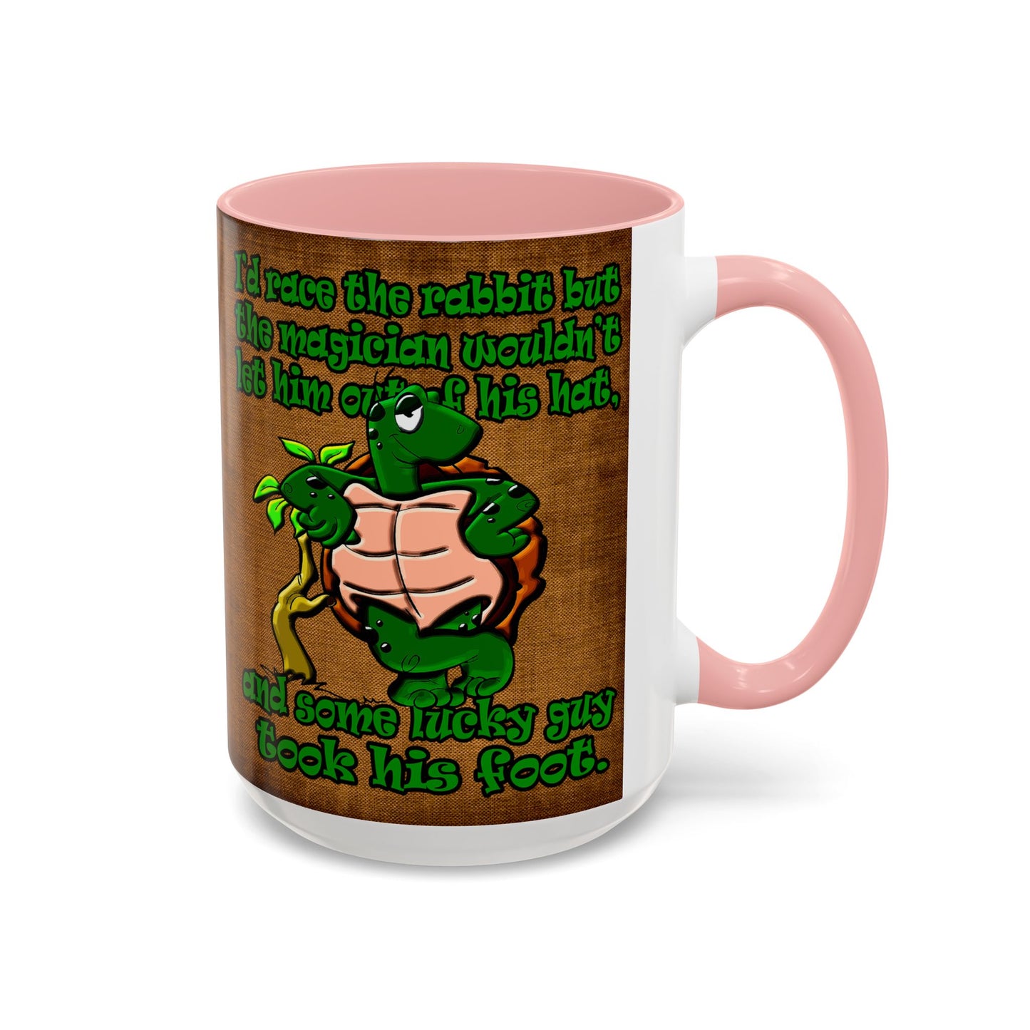 turtle race - Accent Mug (brown papyrus)