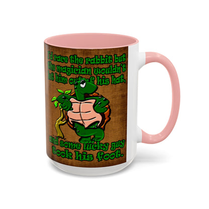 turtle race - Accent Mug (brown papyrus)