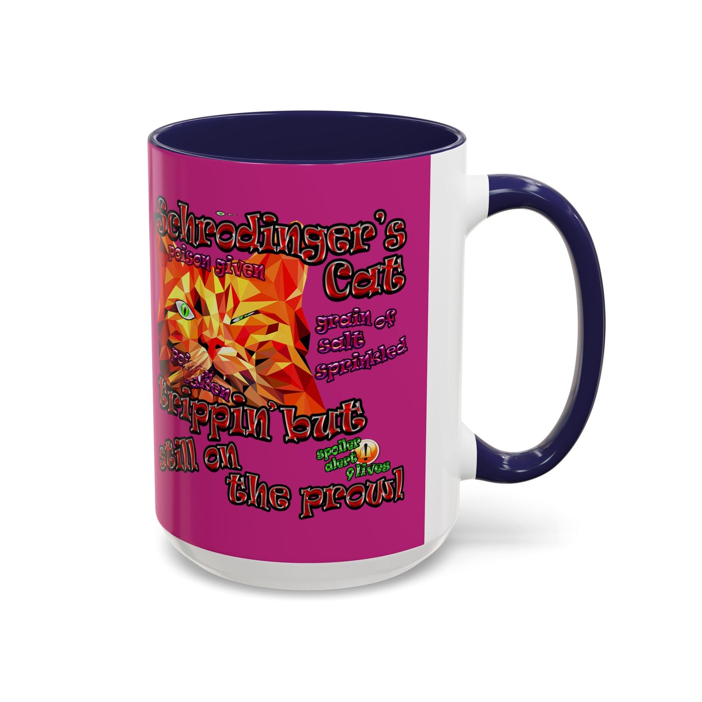 schrodinger's cat - Accent Mug (pink)