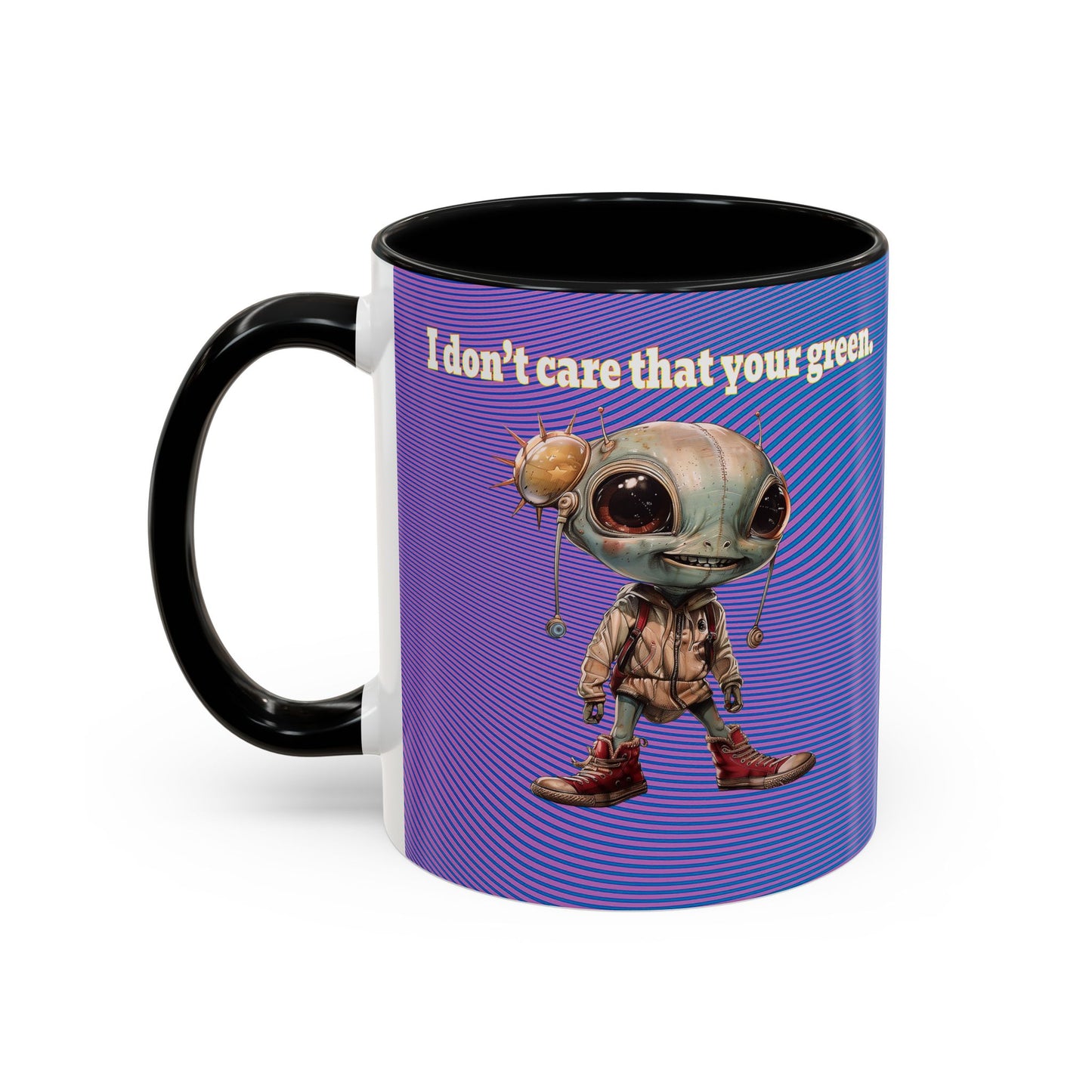 I don't care that your grey - Accent Mug (light blue-purple wave)